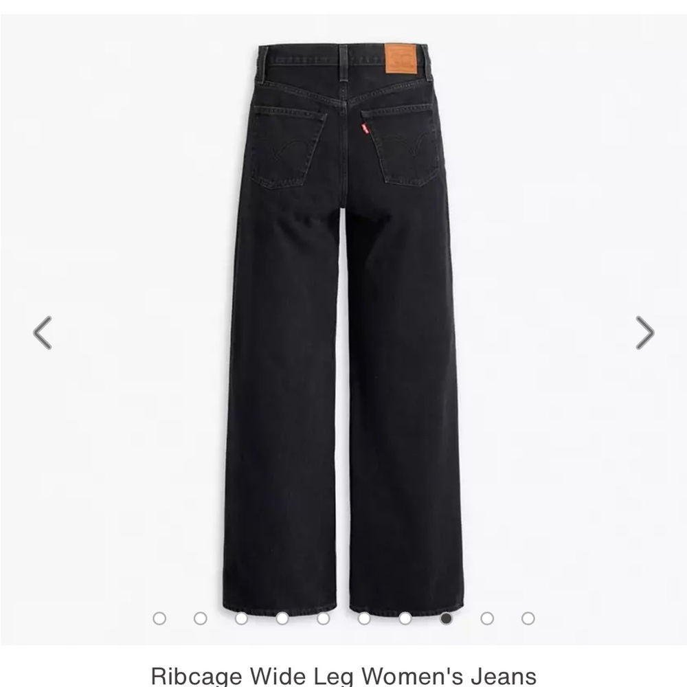 Levi's Black Ribcage Wide Leg Women's Jeans